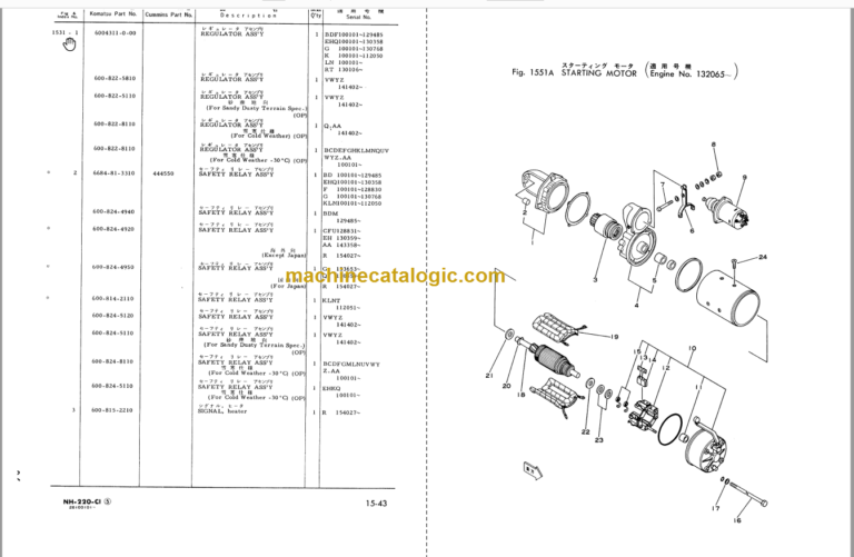 Komatsu GD605A GD655A Parts Book