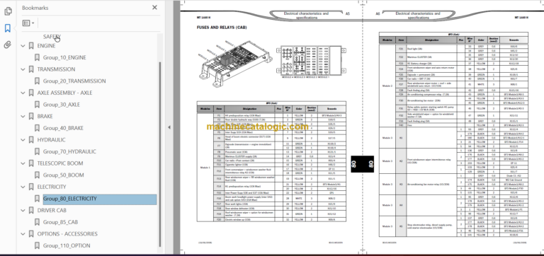 Manitou MT 1840 H-HA PRIVILEGE Repair Manual