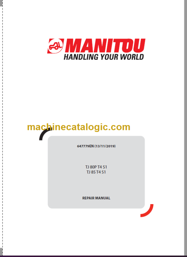 Manitou TJ 85 T4 S1 Repair Manual