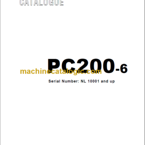 Komatsu PC200-6 Spare Parts Catalogue NL 10001 And Up