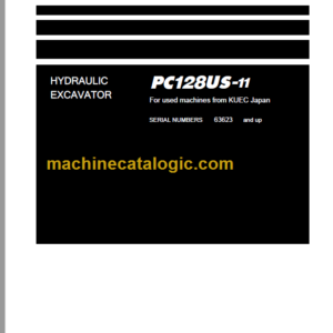 Komatsu PC128US-11 Hydraulic Excavator Parts Book