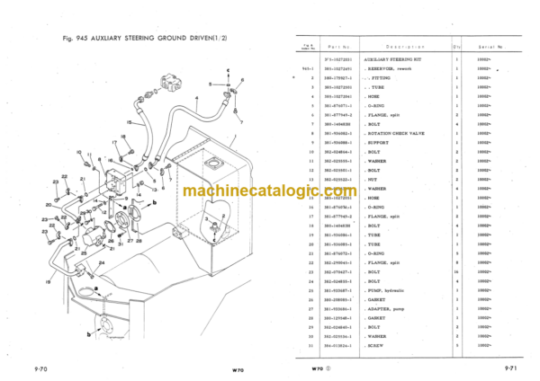 Komatsu W70 Parts Book