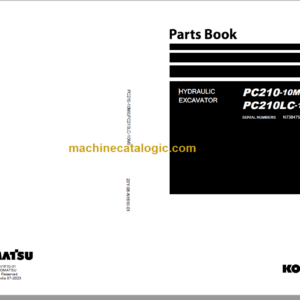 Komatsu PC210-10M0 PC201LC-10M0 Hydraulic Excavator Parts Book