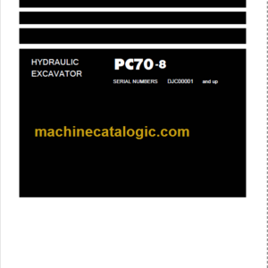 Komatsu PC70-8 Hydraulic Excavator Parts Book DJC00001 And Up