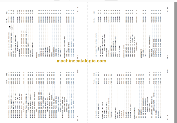 Komatsu PC70-8 Hydraulic Excavator Parts Book DJC00001 And Up