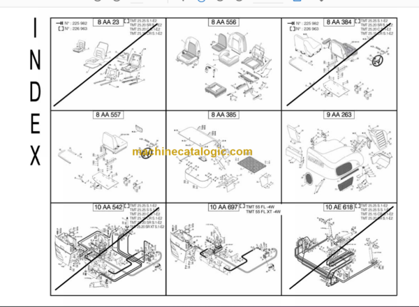 Manitou TMT 55 FL XT 4W S1-E2 PARTS MANUAL