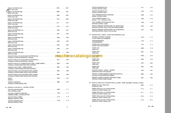 Komatsu 675-692 Backhoe Loader Parts Book