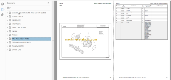 Manitou MT-X 1740 SL TURBO S3 E3 Parts Catalogue