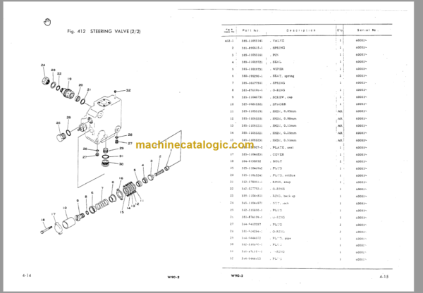 Komatsu W90-2 Parts Book