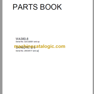 Komatsu WA380-3 SAA6D107E-3 Parts Book