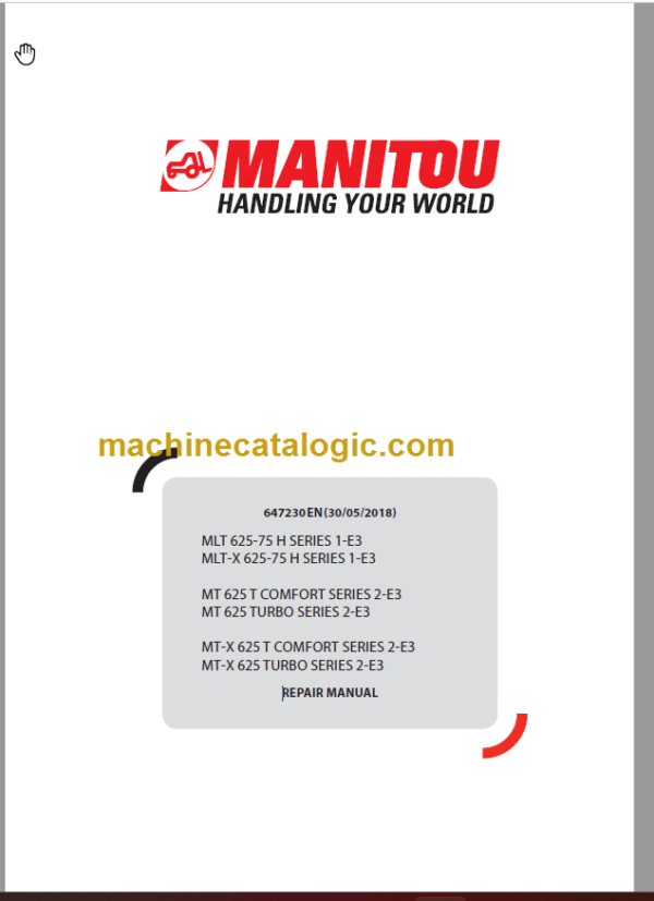 Manitou MT-X 625 TURBO SERIES 2-E3 Repair Manual