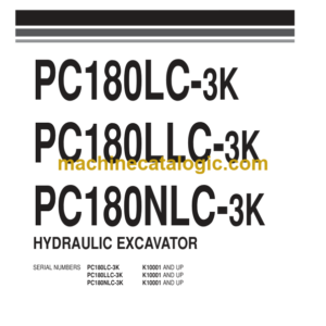 Komatsu PC180LC-3K PC180LLC-3K PC180NLC-3K Hydraulic Excavator Parts Book