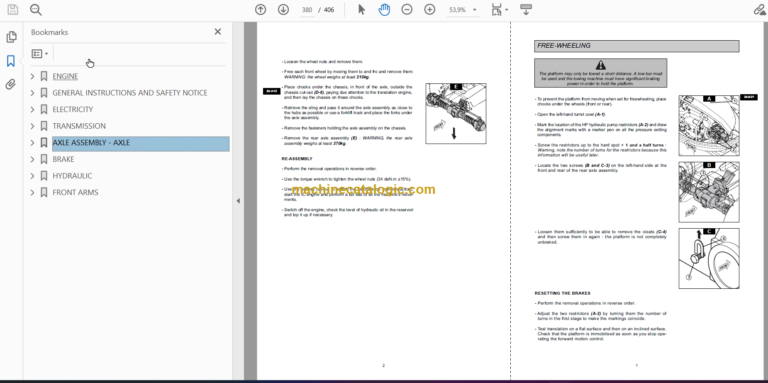 Manitou 160 ATJ REPAIR MANUAL