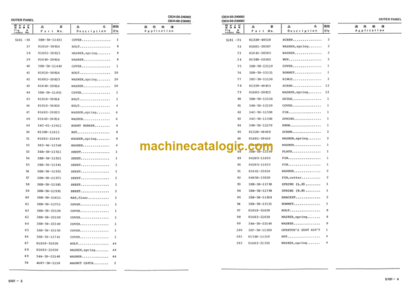 Komatsu FD400-2 Forklift Truck Parts Book