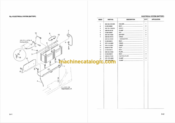 Komatsu FD35Z FD40Z-8 FD35 40 45 50A-8 Parts Book