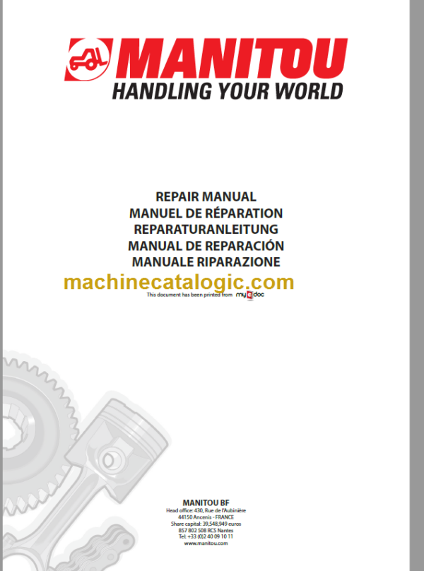 Manitou 180 ATJ REPAIR MANUAL