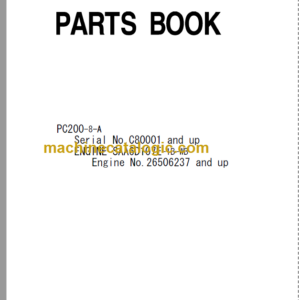 Komatsu PC200-8A Engine Parts Book