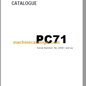 Komatsu PC71 Spare Parts Catalogue