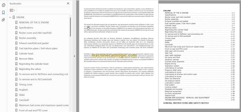 Manitou 180 ATJ REPAIR MANUAL