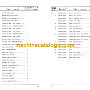 Komatsu 5K Gasoline Engine Parts Book