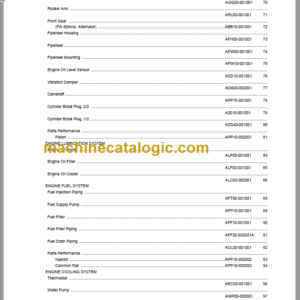 Komatsu PC128US-11 Hydraulic Excavator Parts Book