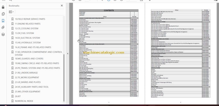 Komatsu PC210-10M0 PC201LC-10M0 Hydraulic Excavator Parts Book
