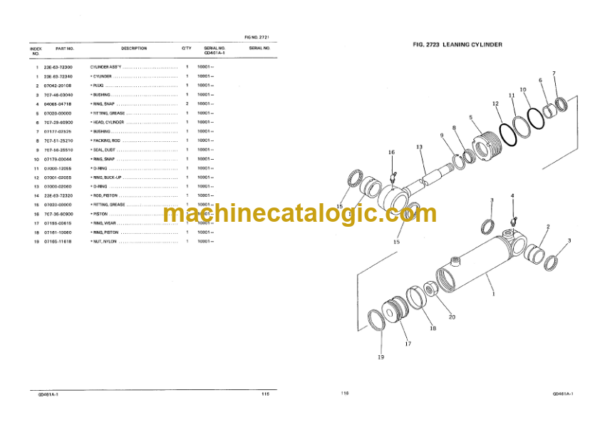 Komatsu GD461A-1 Parts Book