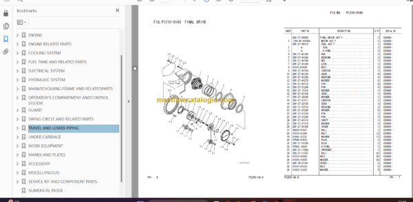 Komatsu PC200-8A Engine Parts Book