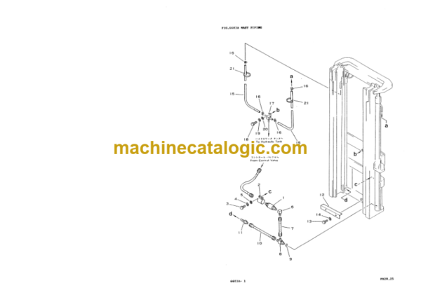 Komatsu FB20 FB25-3 FB20G FB25G-3 FB20GH FB25GH-3 FB20L FB25L-3 Forklift Truck Parts Book