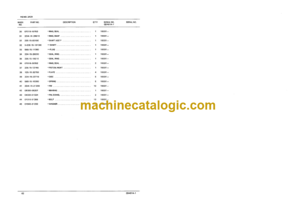 Komatsu GD461A-1 Parts Book