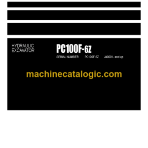 Komatsu PC100F-6Z Hydraulic Excavator Parts Book