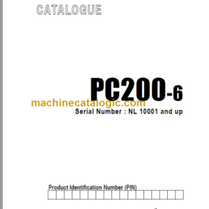 Komatsu PC200-6 Spare Parts Catalogue