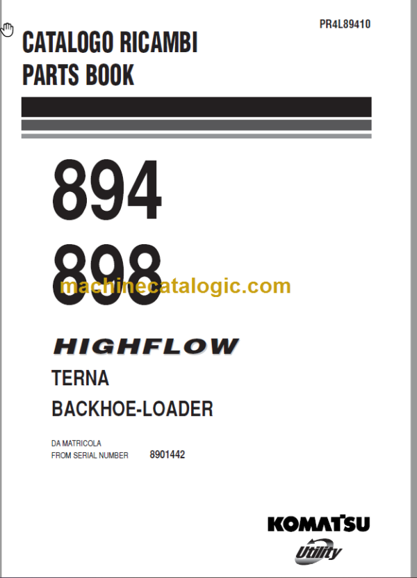 Komatsu 894-898 Highflow Parts Book