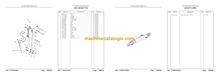 Komatsu PC100F-6Z Hydraulic Excavator Parts Book