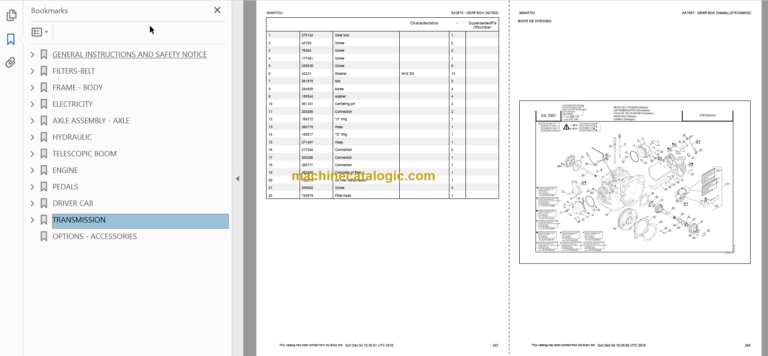 Manitou MT 1840 A 100P ST4 S1 Genuine Parts Catalogue