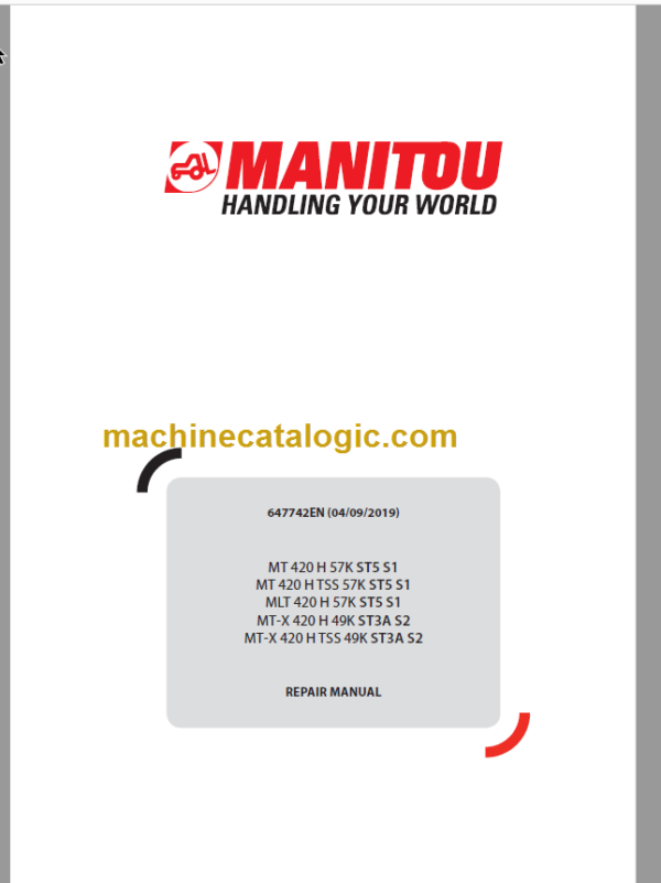 Manitou MT 420 H ST5 S1 Repair Manual