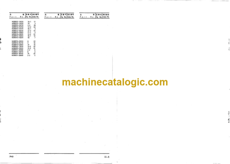 Komatsu P40 Gasoline Engine Parts Book 22900 AND UP