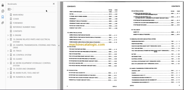 Komatsu D37E-2 D37P-2 Bulldozer Parts Book