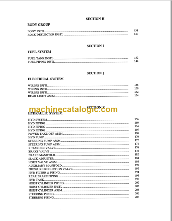 Komatsu 140M Dump Truck Parts Book