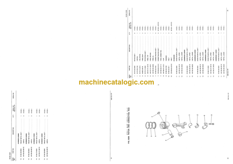 Komatsu GD611R-1 HD521R-1 Motor Grader Parts Book