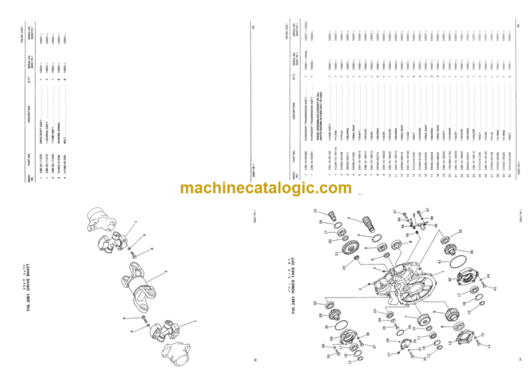Komatsu GD611R-1 HD521R-1 Motor Grader Parts Book