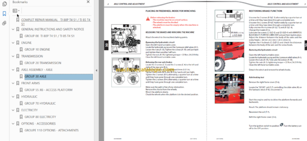 Manitou TJ 85 T4 S1 Repair Manual