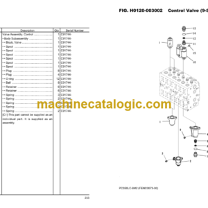 Komatsu PC350LC-8M2 Hydraulic Excavator Parts Book