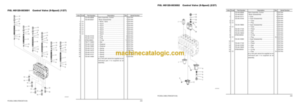 Komatsu PC350LC-8M2 Hydraulic Excavator Parts Book