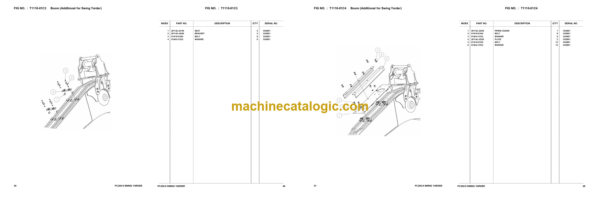 Komatsu PC200-8 Swing Yarder Hydraulic Excavator Parts Book