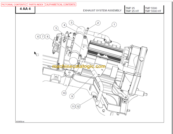 Manitou TMP25-TMP5500HT Parts Manual 800806