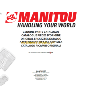 Manitou MT 732 ST3B Parts Catalogue