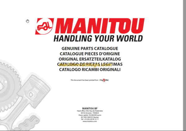 Manitou MT 732 ST3B Parts Catalogue