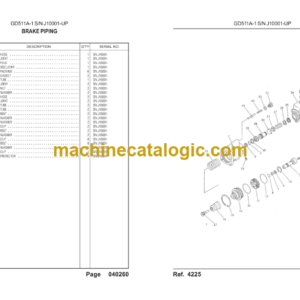 Komatsu GD511A-1 S/N J10001-UP Parts Book