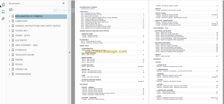 Manitou MT 732 ST3B Parts Catalogue